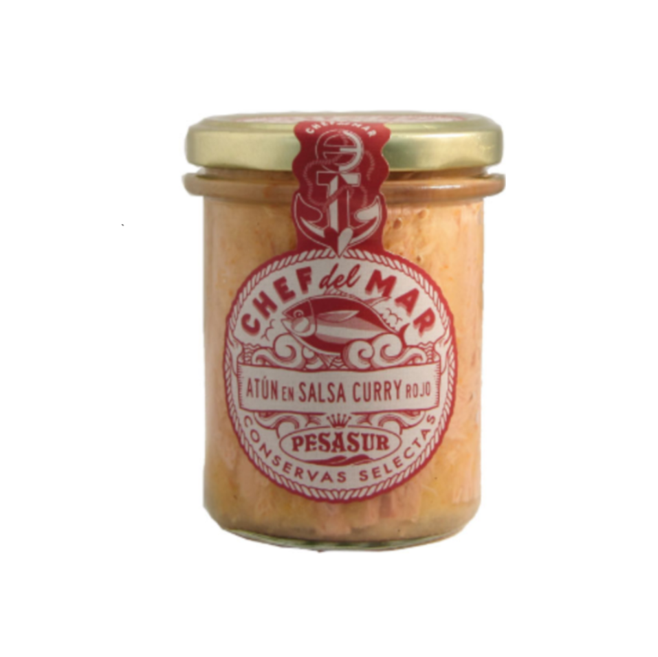 CHEFF DEL MAR ATUN SALSA CURRY ROJO 195FC PESASUR