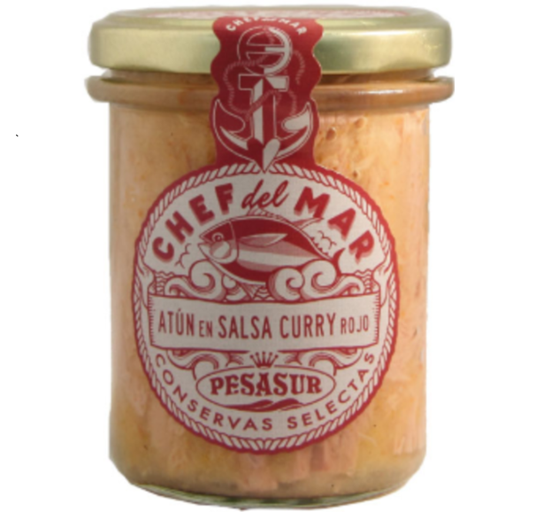 CHEFF DEL MAR ATUN SALSA CURRY ROJO 195FC PESASUR