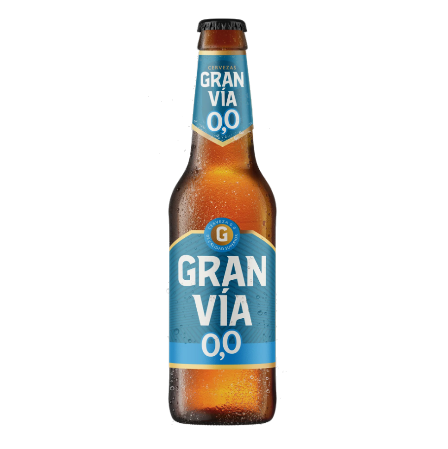 CERVEZA GRAN VIA SIN ALCOHOL 1/3