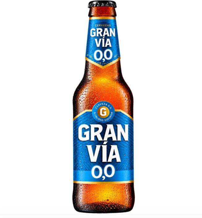 CERVEZA GRAN VIA SIN ALCOHOL 1/3